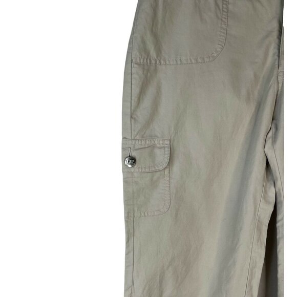 Lee Womens Cropped Capri Cargo Pants Tan Beige Pockets Size 9M New - Picture 5 of 12